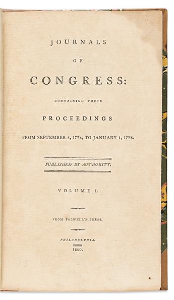 (LAW.) Journals of Congress